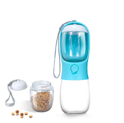 Portable Pet Water Bottle with Food Container