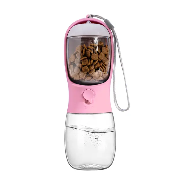 Portable Pet Water Bottle with Food Container